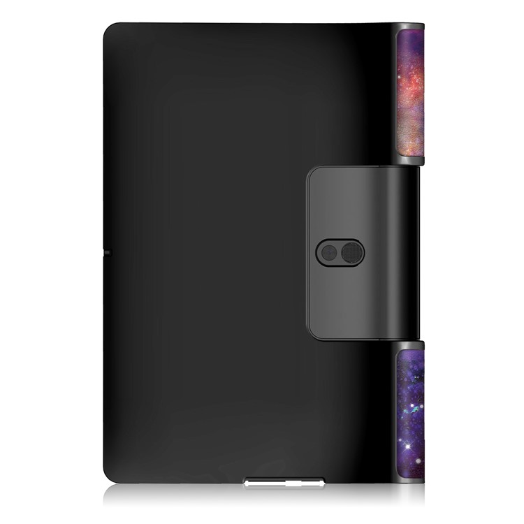 Pattern Printing PU Leather Tri-fold Stand Tablet Shell for Lenovo Yoga Smart Tab YT-X705 - Cosmic Space-3