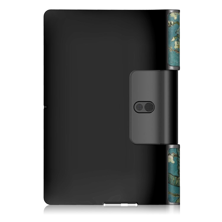 Pattern Printing PU Leather Tri-fold Stand Tablet Shell for Lenovo Yoga Smart Tab YT-X705 - Peach Blossom-3
