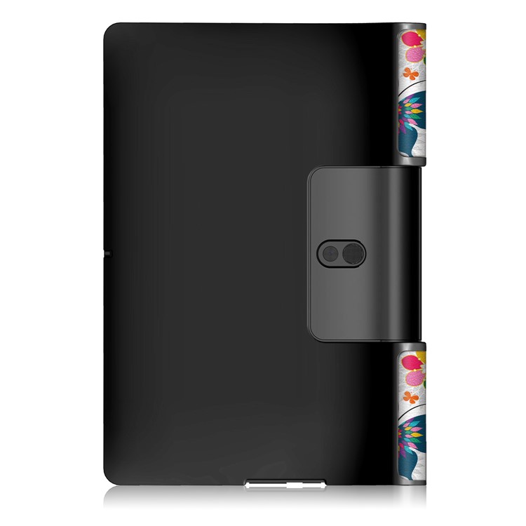 Pattern Printing PU Leather Tri-fold Stand Tablet Shell for Lenovo Yoga Smart Tab YT-X705 - Butterflies and Flowers-3