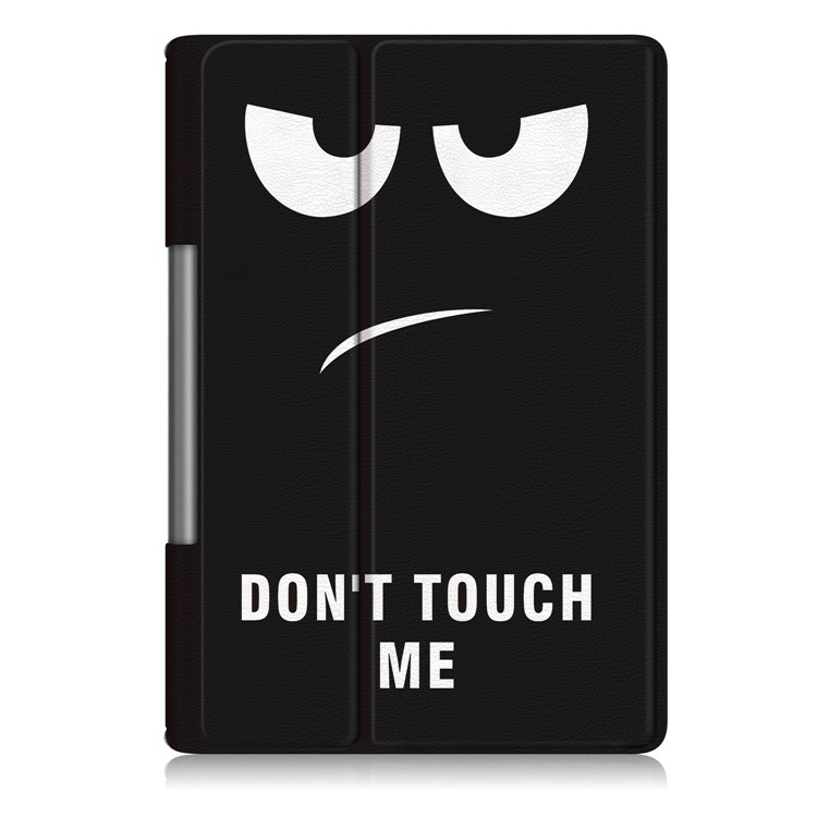 Pattern Printing PU Leather Tri-fold Stand Tablet Shell for Lenovo Yoga Smart Tab YT-X705 - Don't Touch Me-2