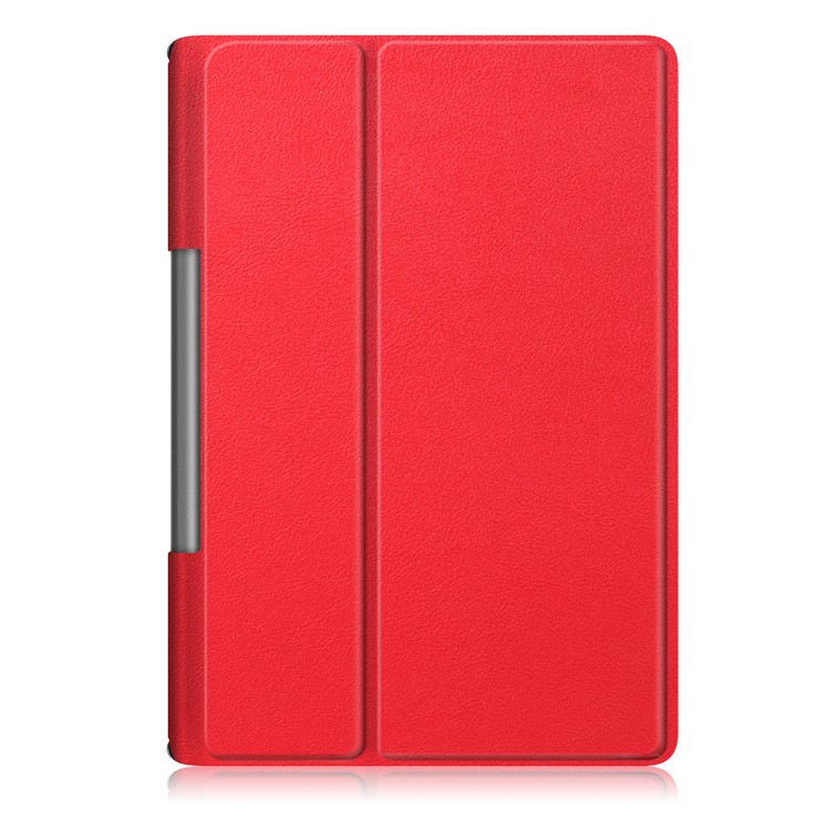 For Lenovo Yoga Smart Tab YT-X705 Tri-fold Stand Leather Protective Tablet Cover Case - Red-2