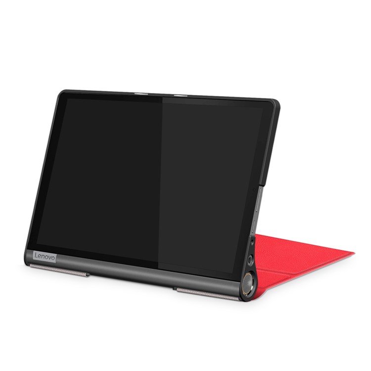 For Lenovo Yoga Smart Tab YT-X705 Tri-fold Stand Leather Protective Tablet Cover Case - Red-5