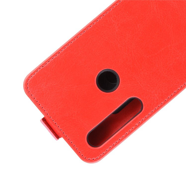 Vertical Flip Leather Phone Case for Motorola One Macro/Moto G8 Play - Coffee-2