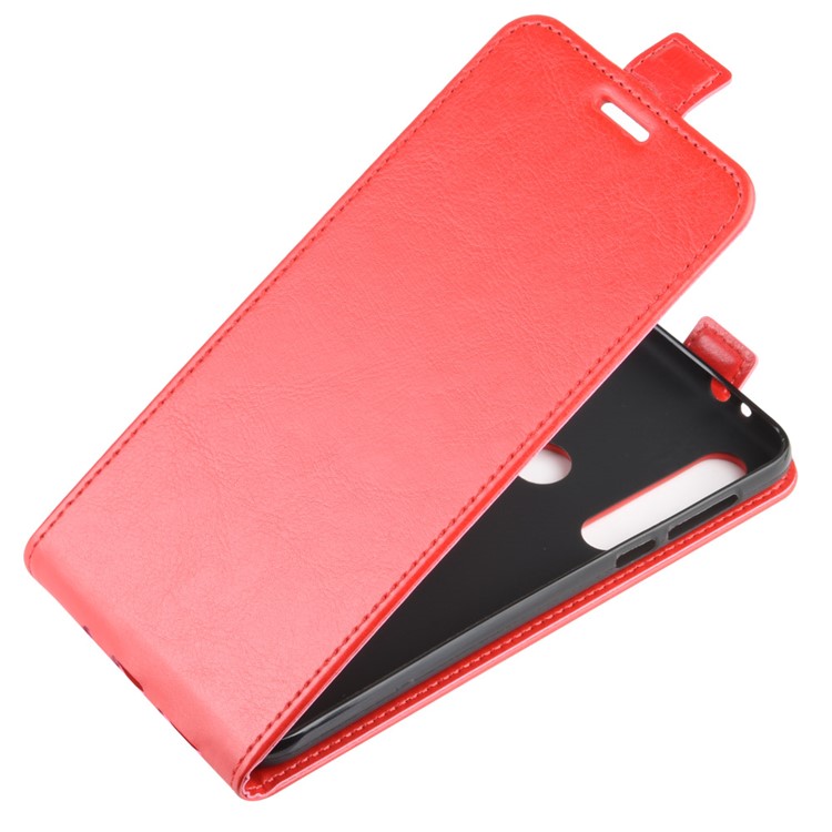 Vertical Flip Leather Phone Case for Motorola One Macro/Moto G8 Play - Coffee-3