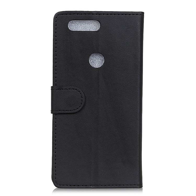 Wallet Leather Stand Shell Case for Motorola Moto E6 Play - Black-3