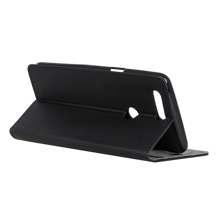 Wallet Leather Stand Shell Case for Motorola Moto E6 Play - Black-4