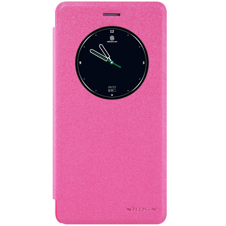 NILLKIN Sparkle for Lenovo K5 Note Smart View Window Flip Shell - Rose-1