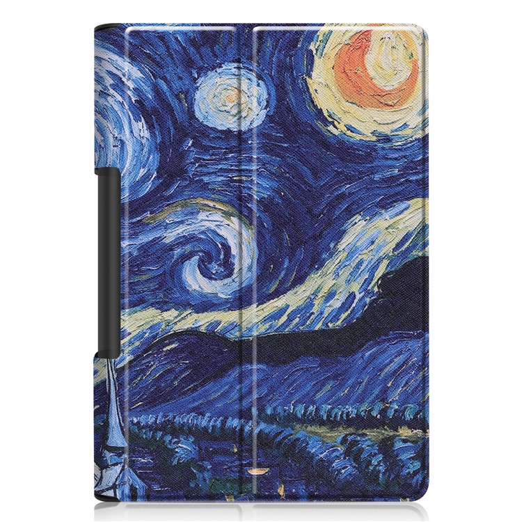 Pattern Printing Stand Leather + PC Tablet Case for Lenovo Yoga Smart Tab 10.1/Tab 5 YT-X705 - Moon-3