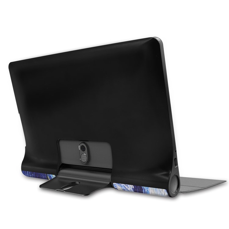 Pattern Printing Stand Leather + PC Tablet Case for Lenovo Yoga Smart Tab 10.1/Tab 5 YT-X705 - Moon-4