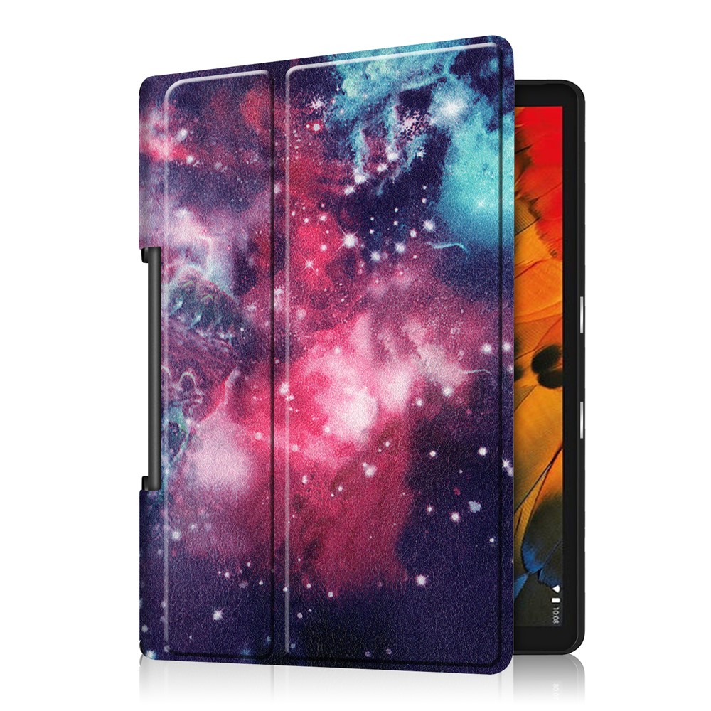 Pattern Printing Stand Leather + PC Tablet Case for Lenovo Yoga Smart Tab 10.1/Tab 5 YT-X705 - Starry Sky-5