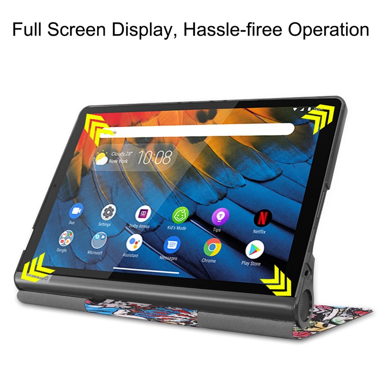 Pattern Printing Stand Leather + PC Tablet Case for Lenovo Yoga Smart Tab 10.1/Tab 5 YT-X705 - Cartoon Pattern-6