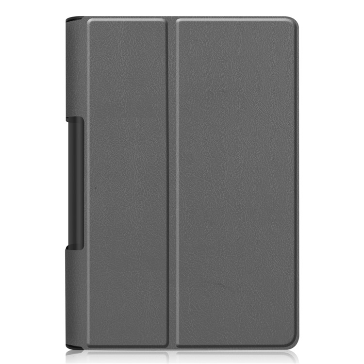 Tampa De Couro Anti-riscos Para Lenovo Yoga Smart Tab 10.1 / Tab 5 Yt-x705 Com Caixa De Tabuleta De Suporte - Cinza