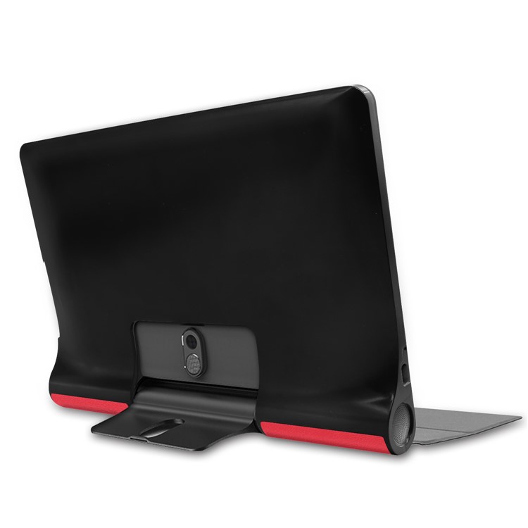 Leather Cover for Lenovo Yoga Smart Tab 10.1/Tab 5 YT-X705 with Stand Tablet Case - Red-4