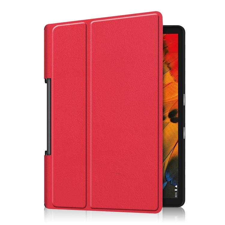 Leather Cover for Lenovo Yoga Smart Tab 10.1/Tab 5 YT-X705 with Stand Tablet Case - Red-5