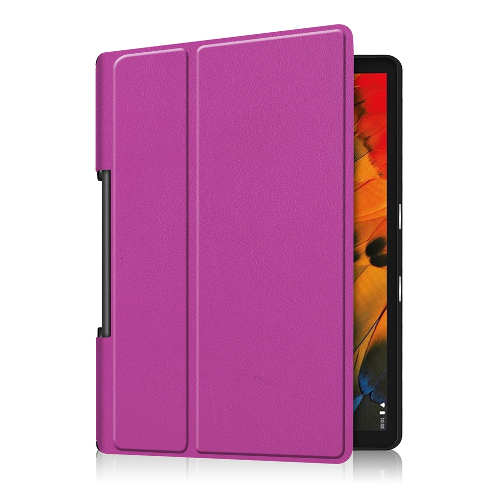 Leather Cover for Lenovo Yoga Smart Tab 10.1/Tab 5 YT-X705 with Stand Tablet Case - Purple-5