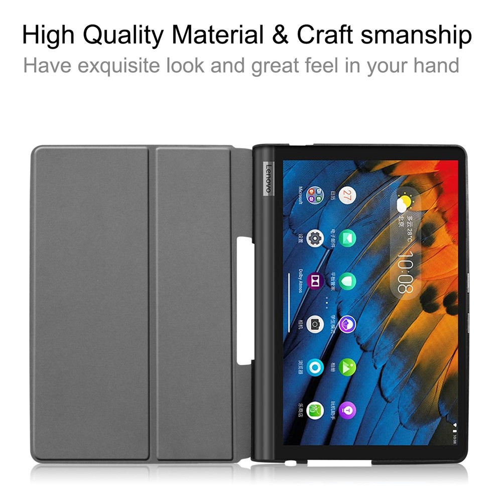 Leather Cover for Lenovo Yoga Smart Tab 10.1/Tab 5 YT-X705 with Stand Tablet Case - Purple-7