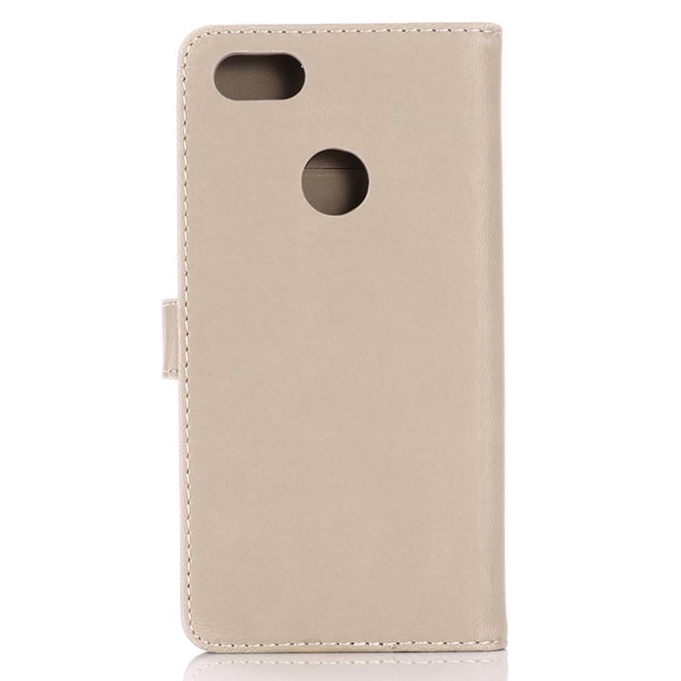 Vintage Crazy Horse Leather Wallet Phone Cover for Motorola Moto E6 Play - Grey-2