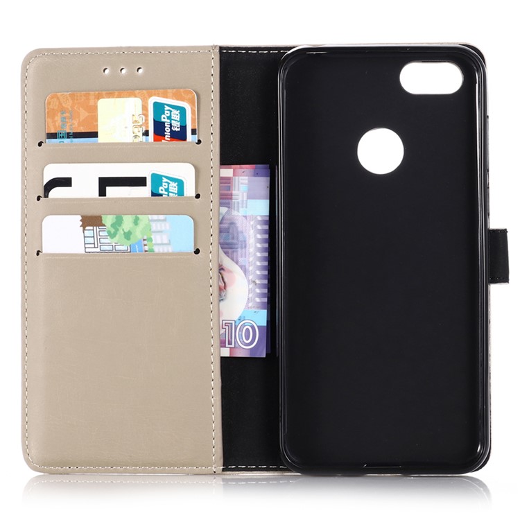Vintage Crazy Horse Leather Wallet Phone Cover for Motorola Moto E6 Play - Grey-3