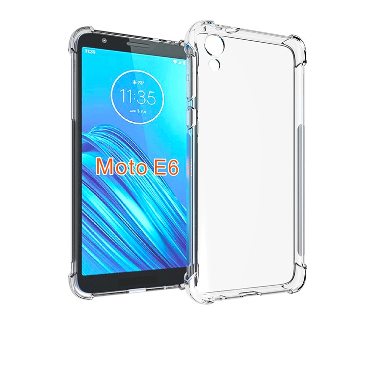 Transparent Anti-slip Shockproof TPU Phone Case for Motorola Moto E6-1