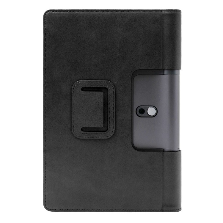 Business Style Flip Leather Stand Tablet Shell Com Slots de Cartão Para Lenovo Yoga Smart Tab 10.1 - Preto