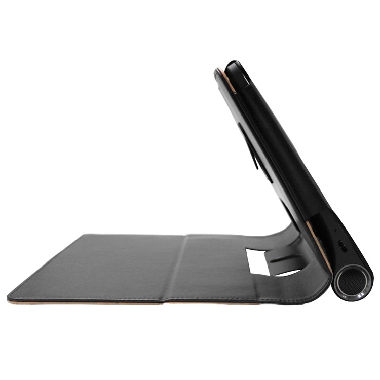 Shelt de Tablette en Cuir Flip en Cuir Flip Avec Emplacements Pour Cartes Pour Lenovo Yoga Smart Tab 10.1 - le Noir