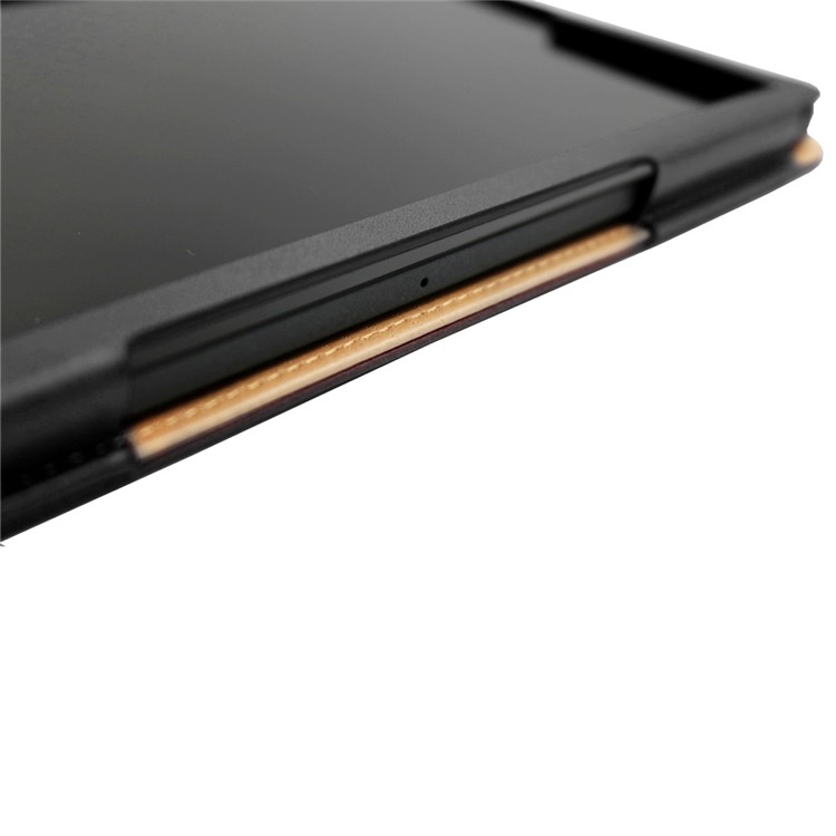 Estilo de Negocios Flip Leather Stand Stand Shell Con Ranuras Para Tarjetas Para Lenovo Yoga Smart Tab 10.1 - Negro