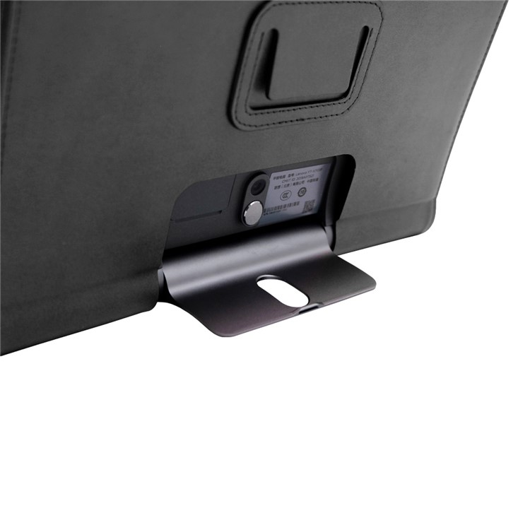 Shelt de Tablette en Cuir Flip en Cuir Flip Avec Emplacements Pour Cartes Pour Lenovo Yoga Smart Tab 10.1 - le Noir