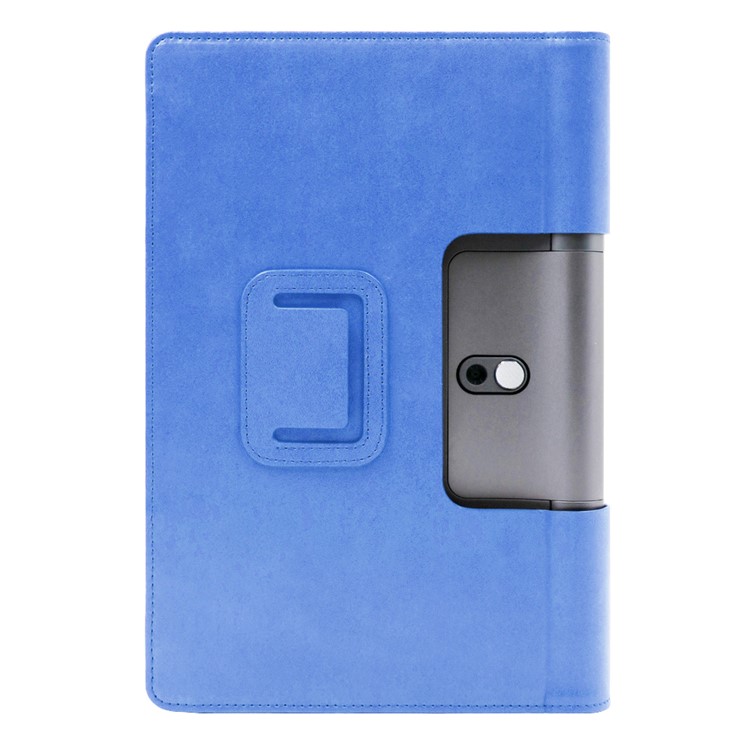 Estilo de Negocios Flip Leather Stand Stand Shell Con Ranuras Para Tarjetas Para Lenovo Yoga Smart Tab 10.1 - Azul