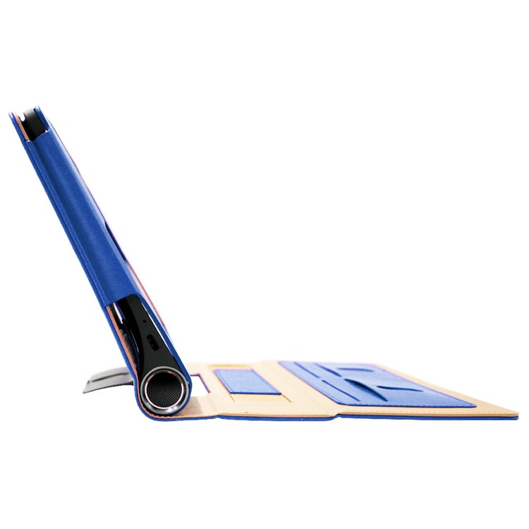 Business Style Flip Leather Stand Tablet Shell with Card Slots for Lenovo Yoga Smart Tab 10.1 - Blue-15