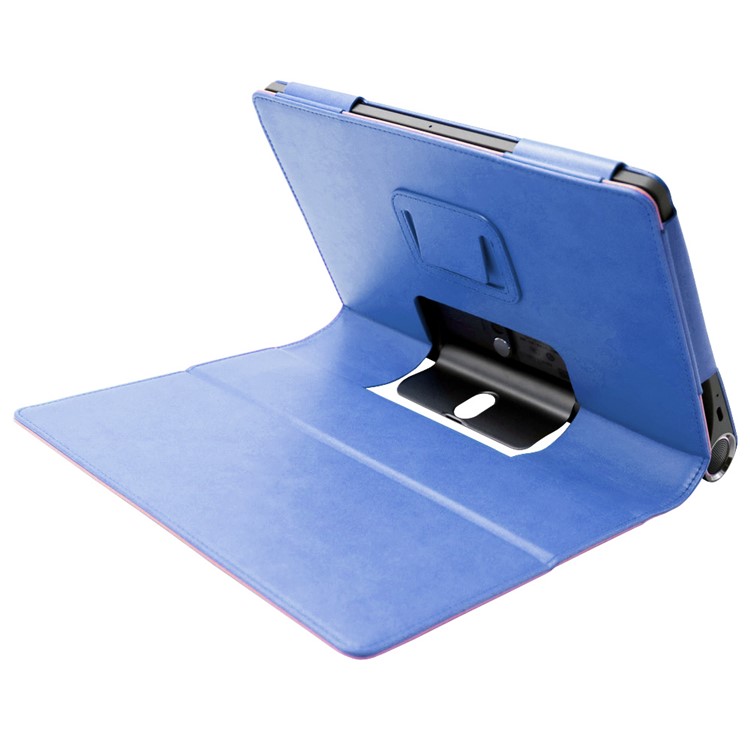 Shelt de Tablette en Cuir Flip en Cuir Flip Avec Emplacements Pour Cartes Pour Lenovo Yoga Smart Tab 10.1 - Bleu-18