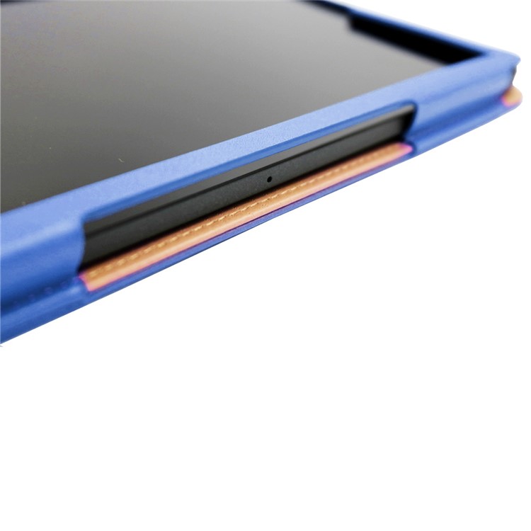 Business Style Flip Leather Stand Tablet Shell Com Slots de Cartão Para Lenovo Yoga Smart Tab 10.1 - Azul-26