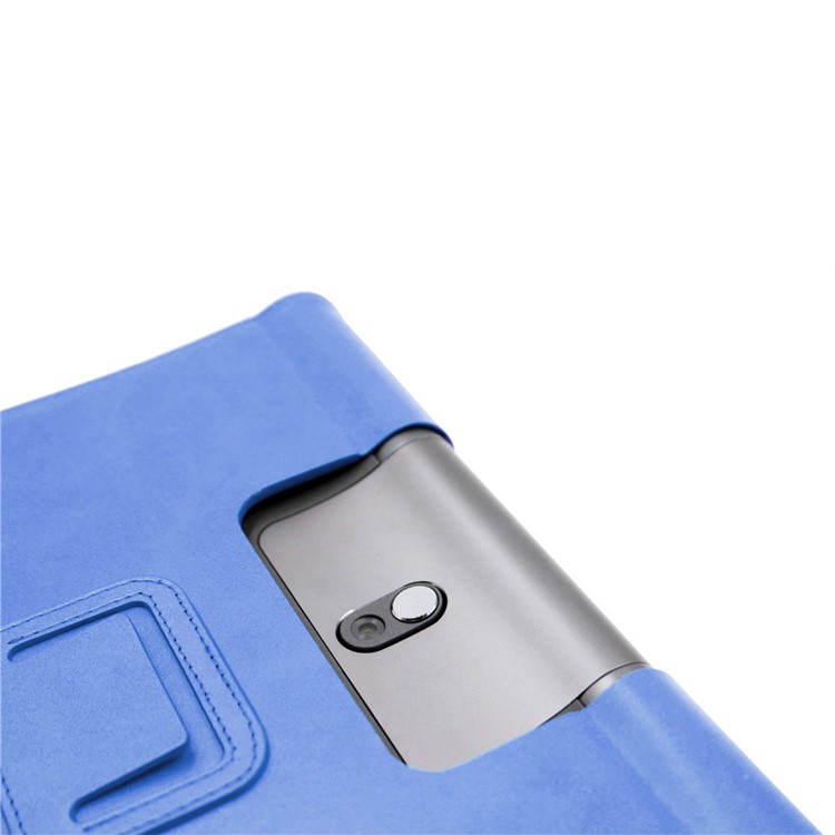 Estilo de Negocios Flip Leather Stand Stand Shell Con Ranuras Para Tarjetas Para Lenovo Yoga Smart Tab 10.1 - Azul