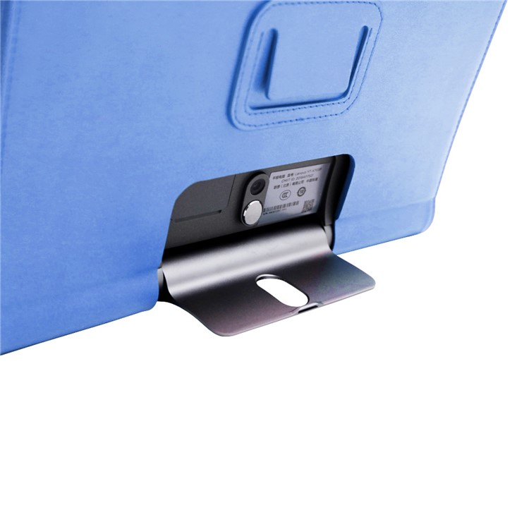 Estilo de Negocios Flip Leather Stand Stand Shell Con Ranuras Para Tarjetas Para Lenovo Yoga Smart Tab 10.1 - Azul