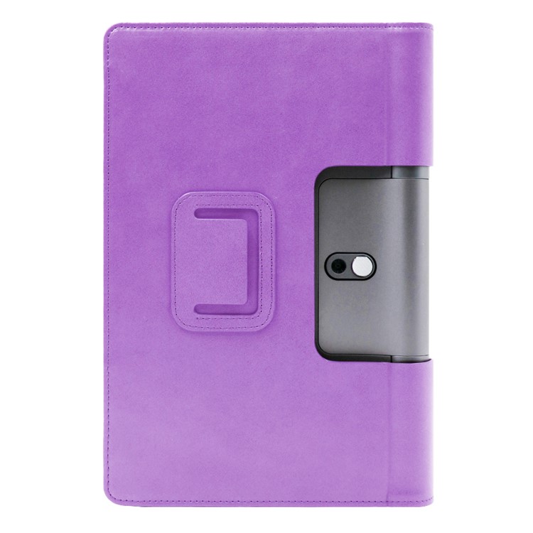 Business Style Flip Leather Stand Tablet Shell Com Slots de Cartão Para Lenovo Yoga Smart Tab 10.1 - Roxo-10