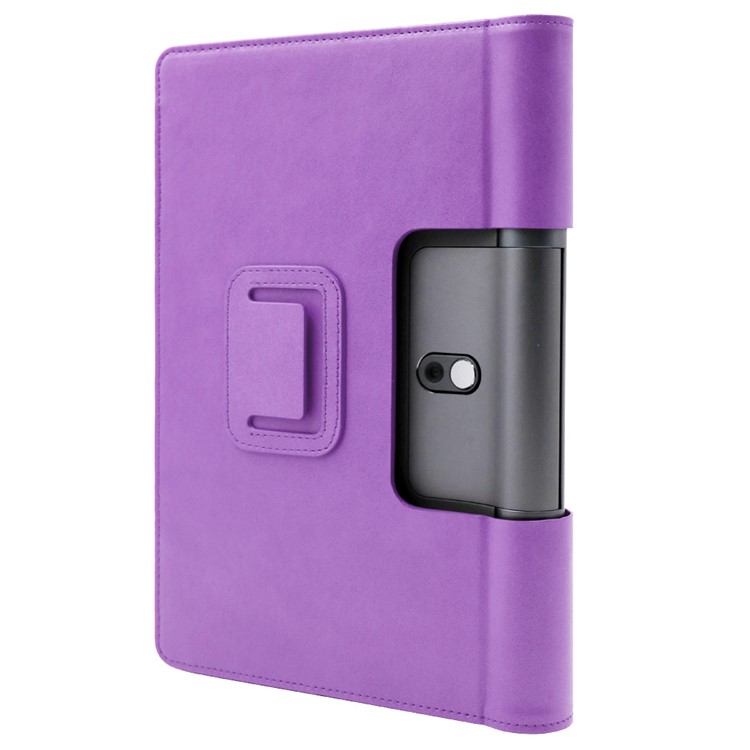 Business Style Flip Leth Stand Tablet Shell Con Slot di Carte Per Lenovo Yoga Smart Tab 10.1 - Viola