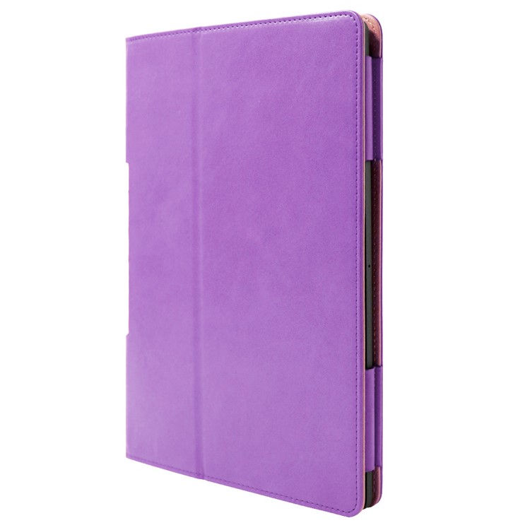 Business Style Flip Leth Stand Tablet Shell Con Slot di Carte Per Lenovo Yoga Smart Tab 10.1 - Viola