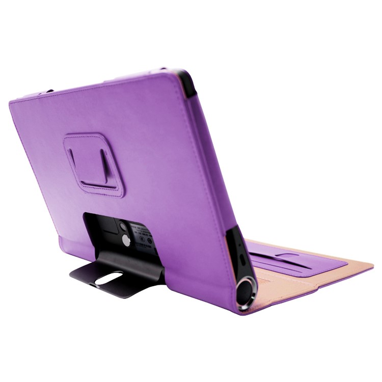 Business Style Flip Leather Stand Tablet Shell Com Slots de Cartão Para Lenovo Yoga Smart Tab 10.1 - Roxo-14