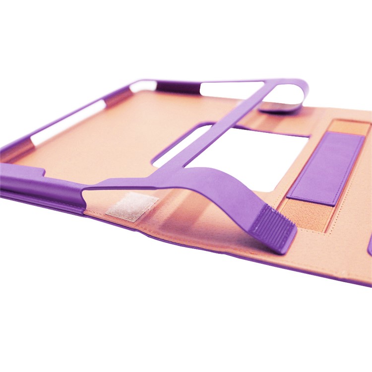 Business Style Flip Leth Stand Tablet Shell Con Slot di Carte Per Lenovo Yoga Smart Tab 10.1 - Viola