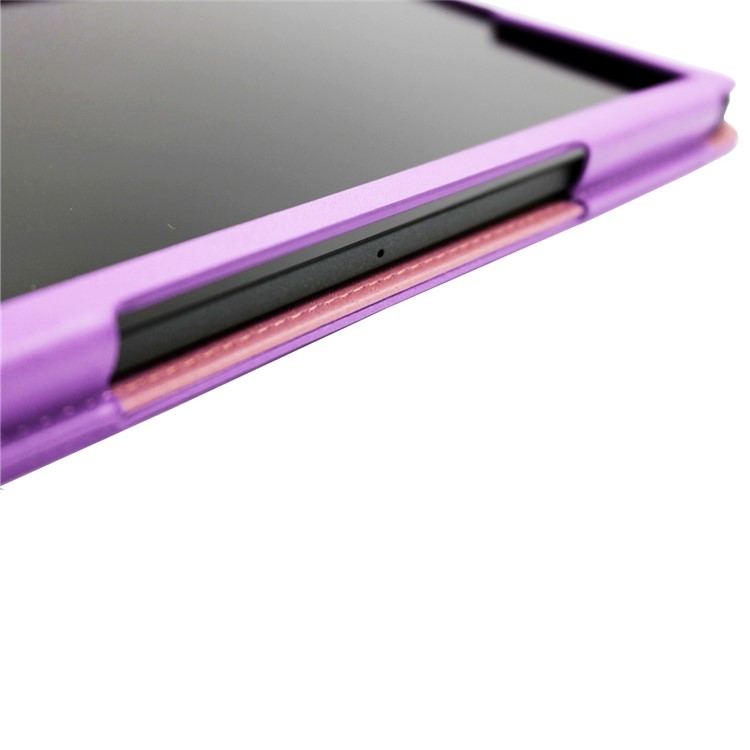 Business Style Flip Leth Stand Tablet Shell Con Slot di Carte Per Lenovo Yoga Smart Tab 10.1 - Viola