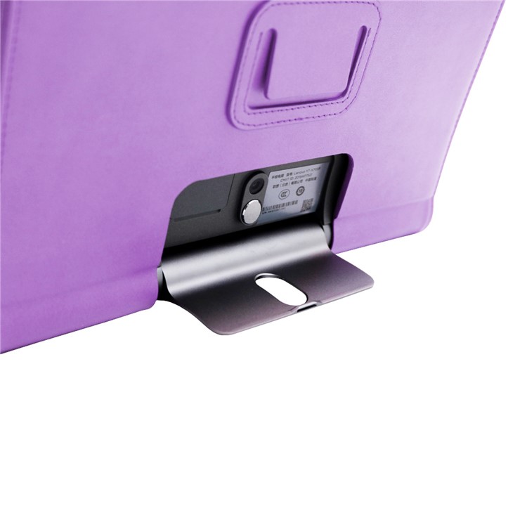 Business Style Flip Leather Stand Tablet Shell Com Slots de Cartão Para Lenovo Yoga Smart Tab 10.1 - Roxo-28