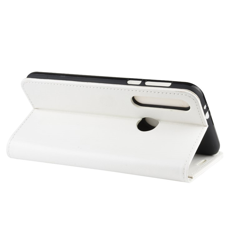 Crazy Horse Wallet Stand Leather Mobile Cover for Motorola Moto G8 Plus - White-6