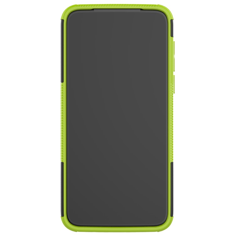 Anti-slip PC + TPU Hybrid Case with Kickstand for Motorola Moto G8 Plus - Green-4