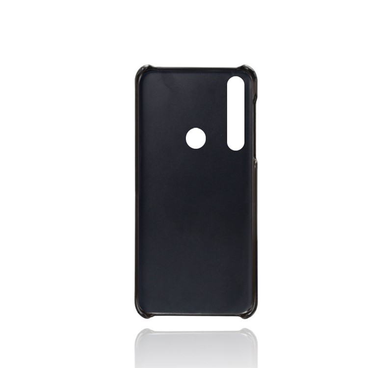KSQ PU Leather + PC Phone Cover with Card Slot for Motorola One Macro - Black-3
