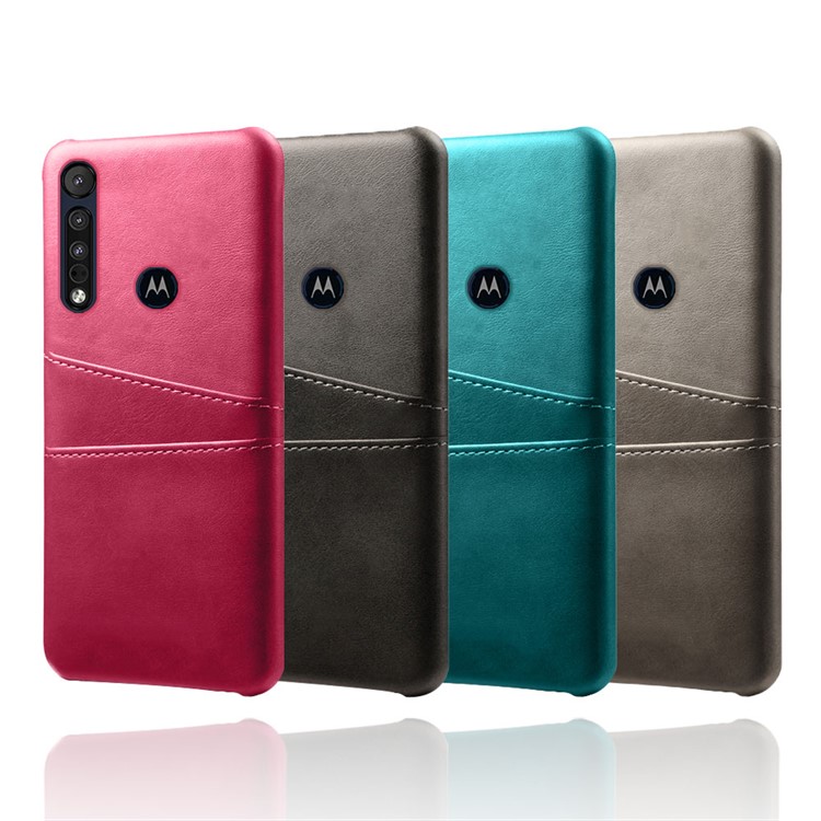 KSQ PU Leather + PC Phone Cover with Card Slot for Motorola One Macro - Black-6