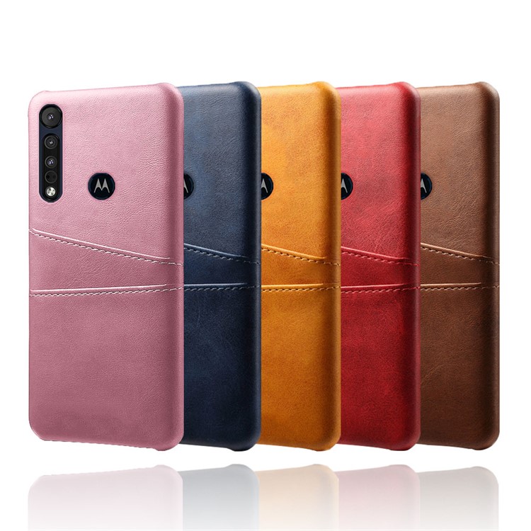 KSQ PU Leather + PC Phone Cover with Card Slot for Motorola One Macro - Black-7