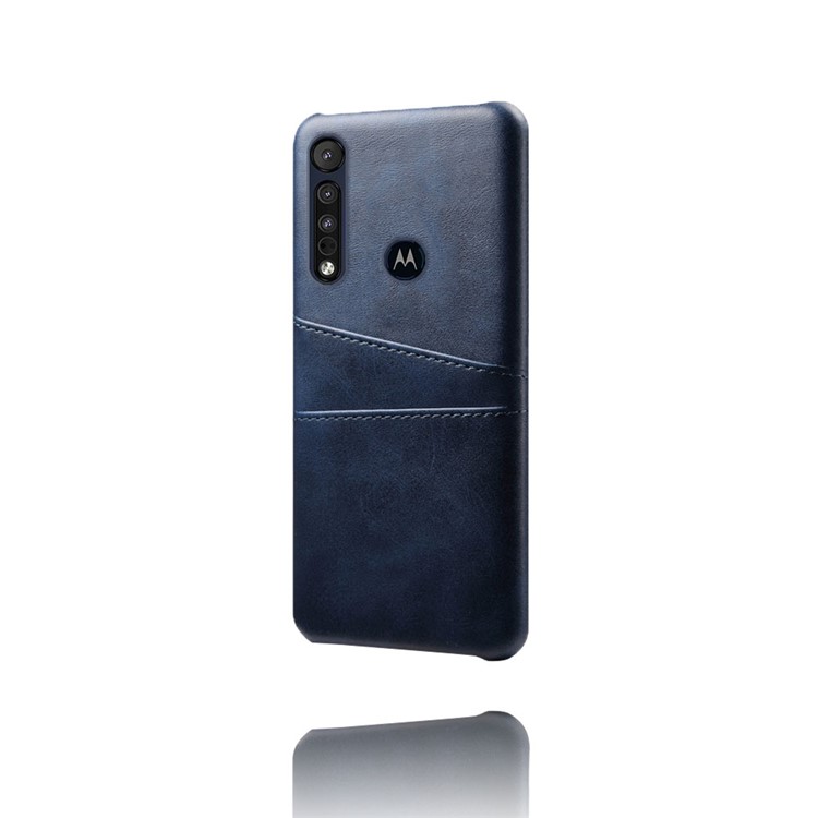 KSQ PU Leather + PC Phone Cover with Card Slot for Motorola One Macro - Blue-5