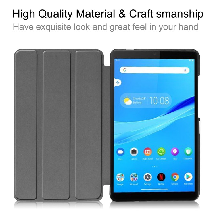 Pattern Printing PU Leather Tri-fold Stand Tablet Case for Lenovo Tab M7 TB-7305 - Butterflies and Flowers-6