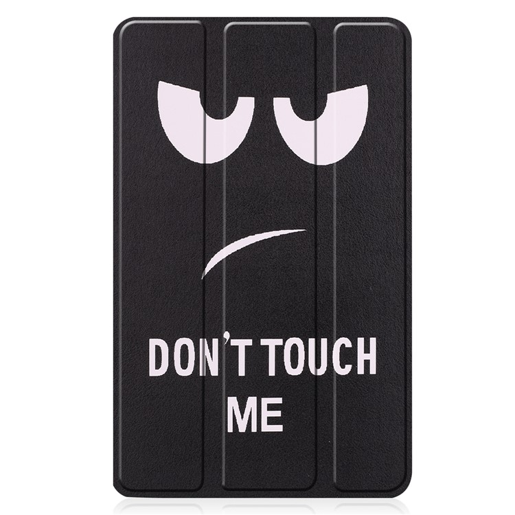 Pattern Printing PU Leather Tri-fold Stand Tablet Case for Lenovo Tab M7 TB-7305 - Don't Touch Me-2