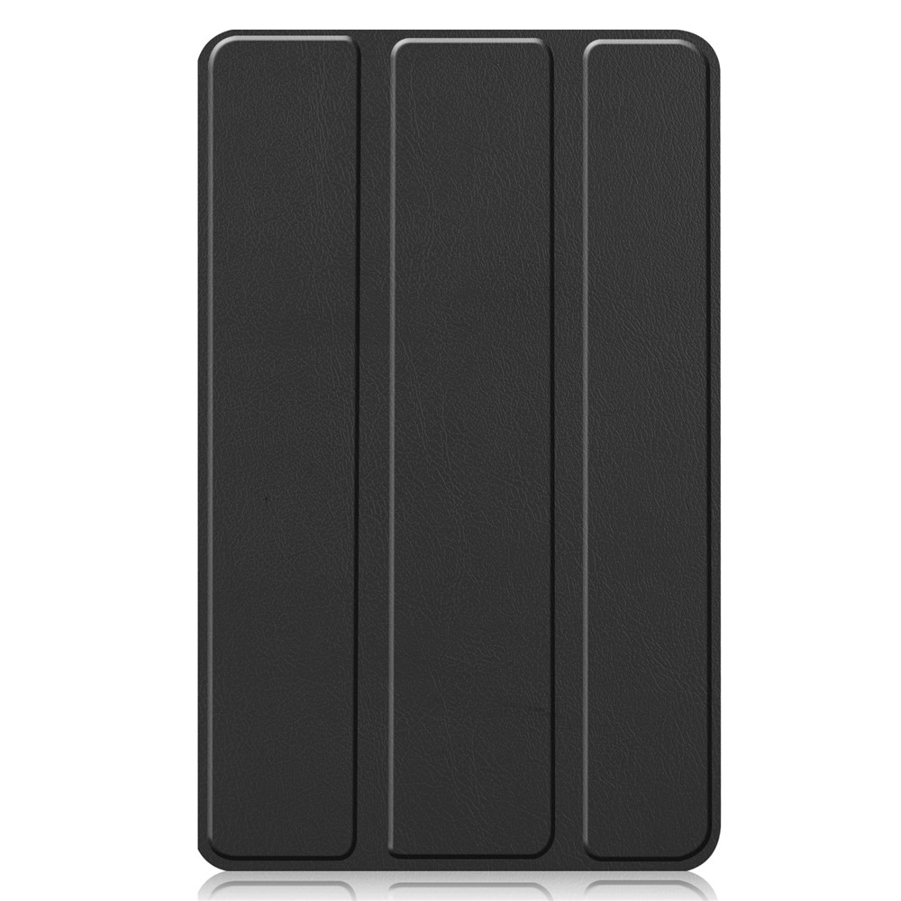 Litch Skin PU Leather Tri-fold Stand Tablet Cover for Lenovo Tab M7 TB-7305 - Black-8
