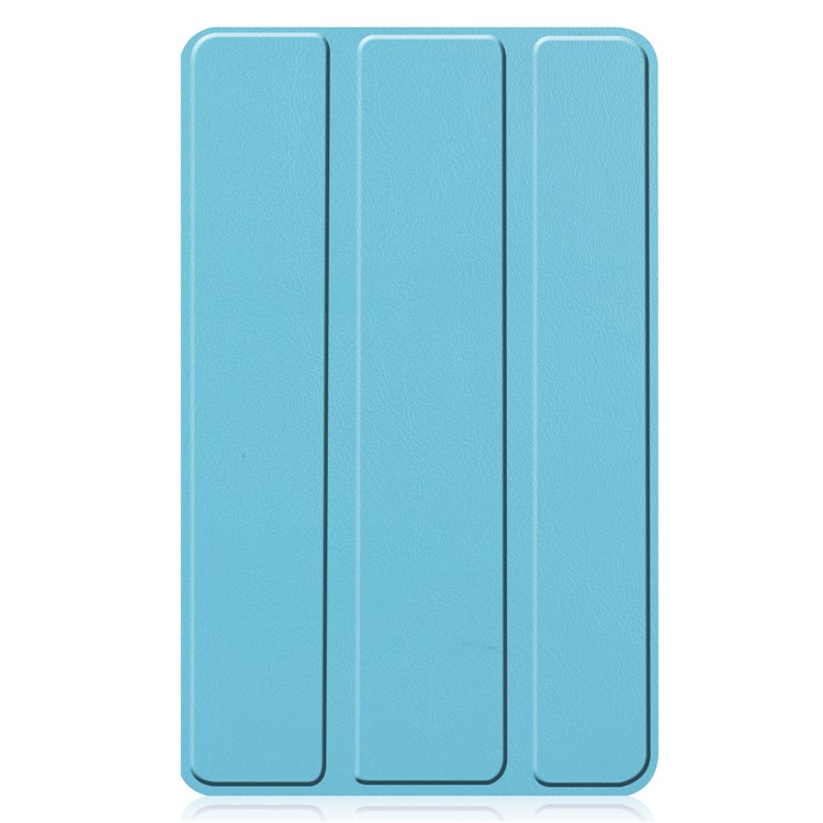 Litch Skin PU Leather Tri-fold Stand Tablet Cover for Lenovo Tab M7 TB-7305 - Baby Blue-8